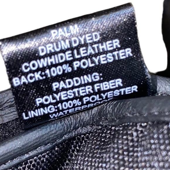 Tourmaster Cold-Tex Motorcycle Gloves leather canvas Black Small/7 11688/11689 - Picture 3 of 6